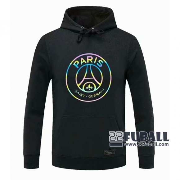 22Fuball: Paris Saint Germain PSG Sweatshirt Kapuzenpullover Schwarz 2020 2021 S10