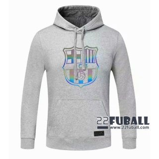 22Fuball: Barcelona FC Sweatshirt Kapuzenpullover Grau 2020 2021 S16