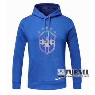 22Fuball: Brasilien Sweatshirt Kapuzenpullover Blau 2020 2021 S20