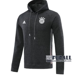 22Fuball: Bayern Munchen Sweatshirt Kapuzenpullover Schwarz 2020 2021 S23