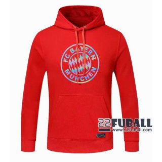 22Fuball: Bayern Munchen Sweatshirt Kapuzenpullover Rot 2020 2021 S27