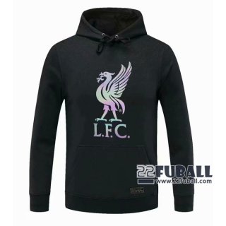 22Fuball: Liverpool Sweatshirt Kapuzenpullover Schwarz 2020 2021 S51