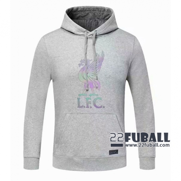 22Fuball: Liverpool Sweatshirt Kapuzenpullover Grau 2020 2021 S52