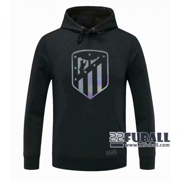 22Fuball: Atletico Madrid Sweatshirt Kapuzenpullover Schwarz 2020 2021 S57