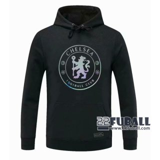 22Fuball: Chelsea FC Sweatshirt Kapuzenpullover Schwarz 2020 2021 S66