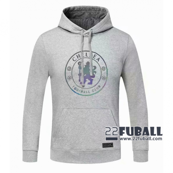 22Fuball: Chelsea FC Sweatshirt Kapuzenpullover Grau 2020 2021 S67