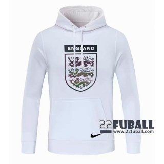 22Fuball: England Sweatshirt Kapuzenpullover Weiß 2020 2021 S69