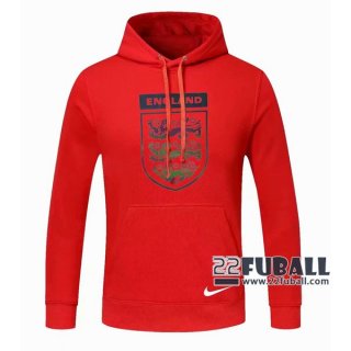 22Fuball: England Sweatshirt Kapuzenpullover Rot 2020 2021 S70