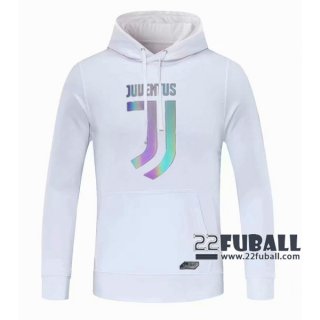 22Fuball: Juventus Sweatshirt Kapuzenpullover Weiß 2020 2021 S72