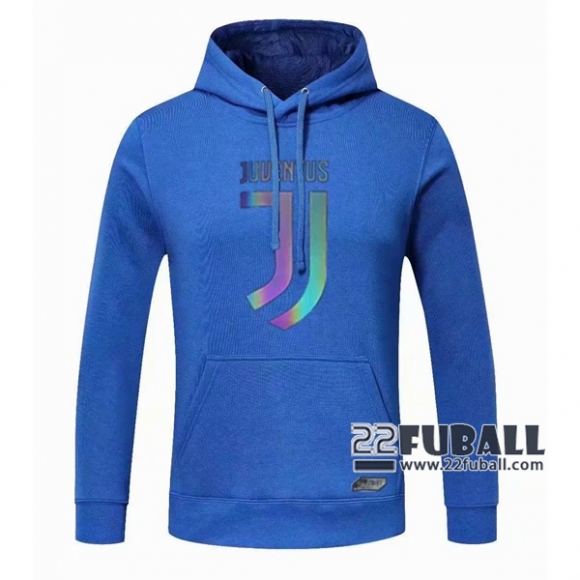 22Fuball: Juventus Sweatshirt Kapuzenpullover Blau 2020 2021 S74