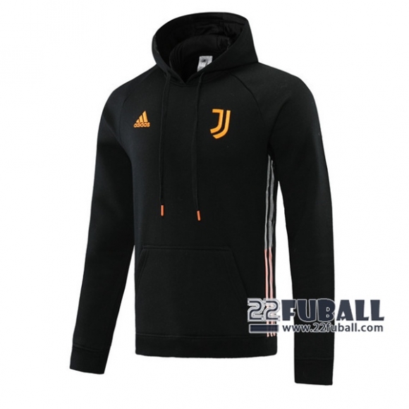 22Fuball: Juventus Sweatshirt Kapuzenpullover Schwarz 2020 2021 S75