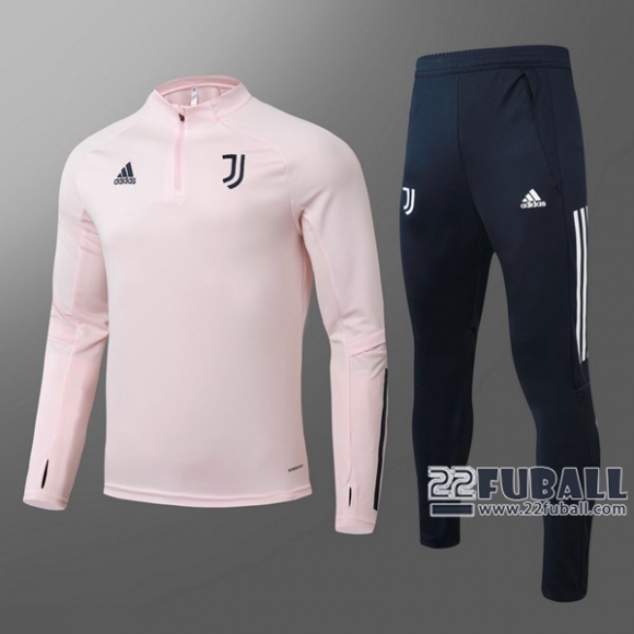 22Fuball: Juventus Trainingsanzug Kurzer Reißverschluss Pink 2020 2021 T06