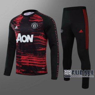 22Fuball: Manchester United Trainingsanzug Rot Schwarz 2020 2021 T44