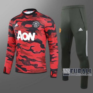 22Fuball: Manchester United Trainingsanzug Rot Schwarz 2020 2021 T87