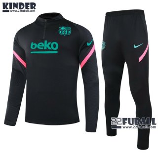 22Fuball: Barcelona FC Trainingsanzug Kinder Schwarz 2020 2021 Tk22