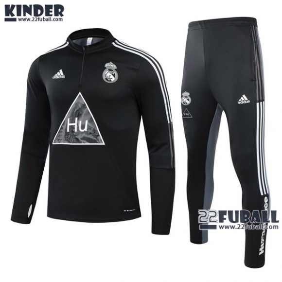 22Fuball: Real Madrid Trainingsanzug Kinder Schwarz 2020 2021 Tk33