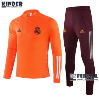 22Fuball: Real Madrid Trainingsanzug Kinder Champions League Orange 2020 2021 Tk51