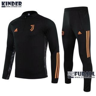 22Fuball: Juventus Trainingsanzug Kinder Champions League Schwarz 2020 2021 Tk55