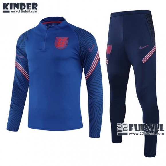 22Fuball: England Trainingsanzug Kinder Blau 2020 2021 Tk60