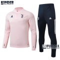 22Fuball: Juventus Trainingsanzug Kinder Kurzer Reißverschluss Pink 2020 2021 Tk62