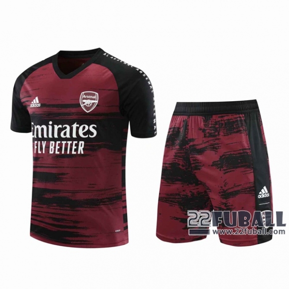 22Fuball: Arsenal Trainingstrikot Dunkelrot/Schwarz 2020 2021 Tt112