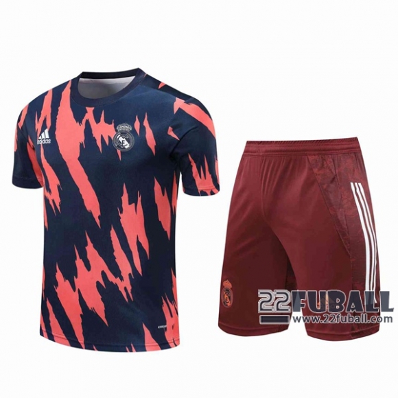 22Fuball: Real Madrid Trainingstrikot Marineblau/Orange 2020 2021 Tt122