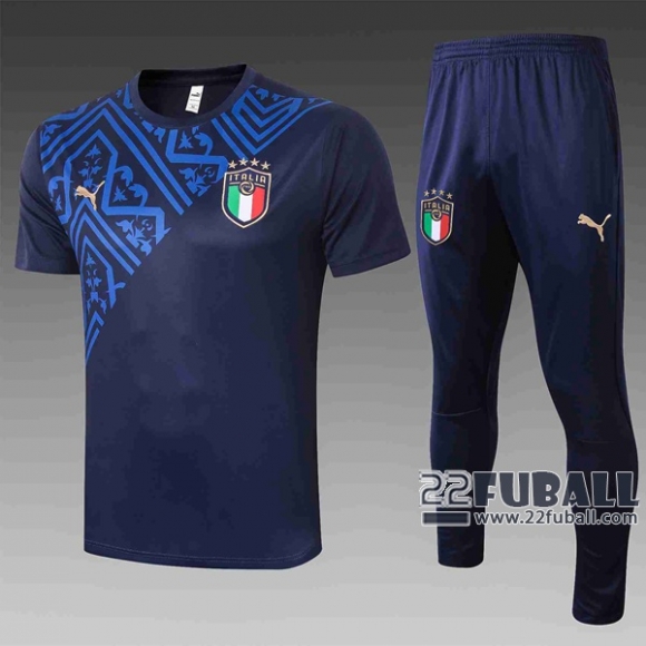 22Fuball: Italien Trainingstrikot Marineblau 2020 2021 Tt13