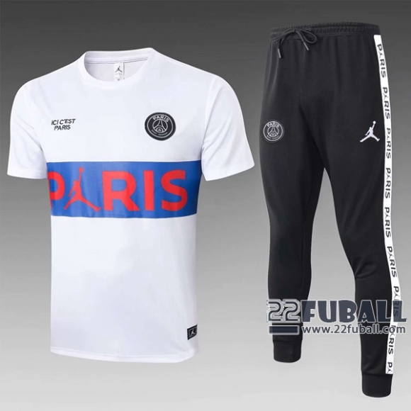 22Fuball: Air Jordan Paris Saint Germain PSG Trainingstrikot Weiß 2020 2021 Tt28