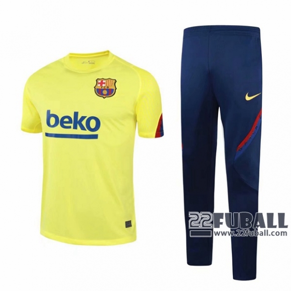 22Fuball: Barcelona FC Trainingstrikot Gelb 2020 2021 Tt57