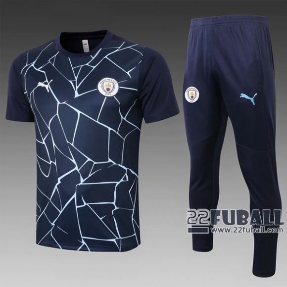 22Fuball: Manchester City Trainingstrikot Marineblau 2020 2021 Tt58