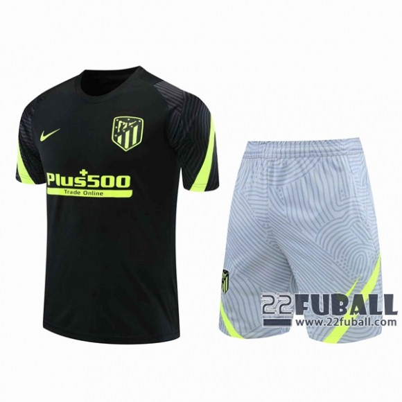 22Fuball: Atletico Madrid Trainingstrikot Schwarz 2020 2021 Tt99