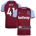 22Fuball: West Ham United Heimtrikot Herren (Rice #41) 2020-2021