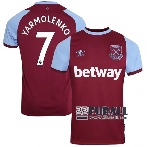 22Fuball: West Ham United Heimtrikot Herren (Yarmolenko #7) 2020-2021