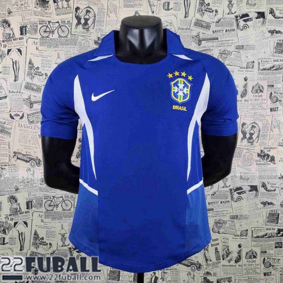 Retro Fussball Trikots Brasilien Blau Herren 2002 AG24