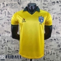 Retro Fussball Trikots World Cup Brasilien Jaune Herren 1986 AG28