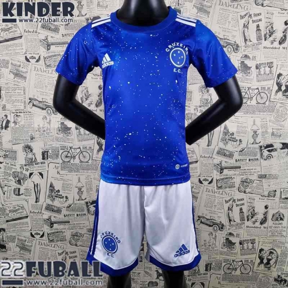 Fussball Trikots Cruzeiro Blau Kinder 22 23 AK07