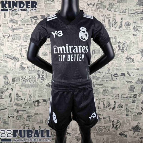 Fussball Trikots Real Madrid Y-3 Schwarz Kinder 22 23 AK15