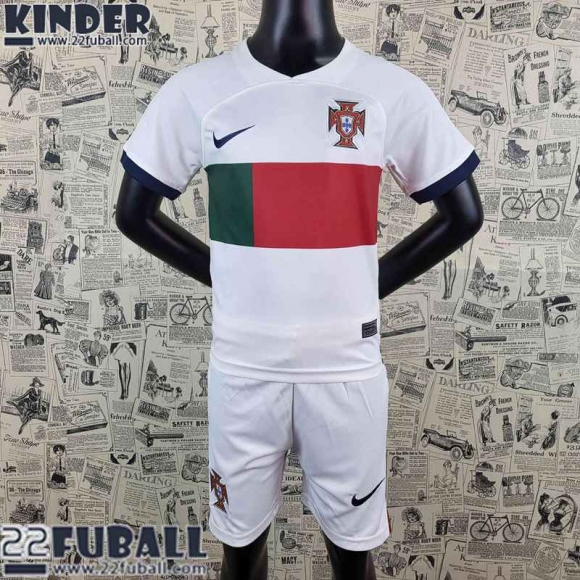 Fussball Trikots World Cup Portugal Auswärtstrikot Kinder 2022 AK51