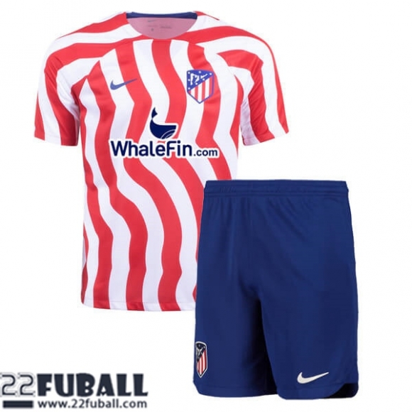 Fussball Trikots Atletico Madrid Heimtrikot Kinder 22 23