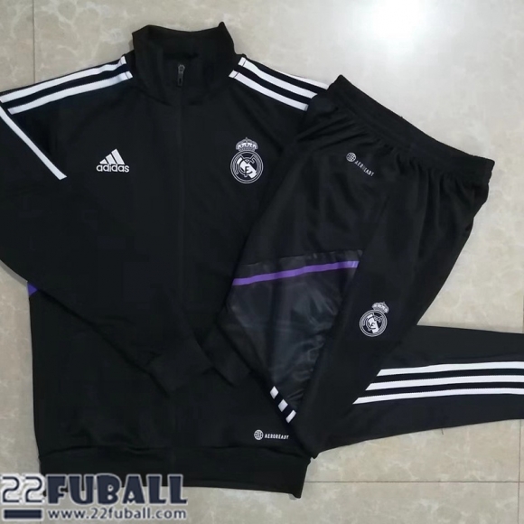 Sweatjacke Real Madrid Schwarz Herren 22 23 JK408