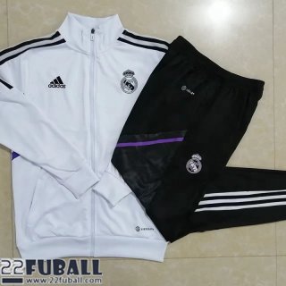 Sweatjacke Real Madrid Weiss Herren 22 23 JK413