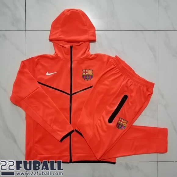 Sweatjacke - Kapuzen Barcelona orange Herren 22 23 JK422