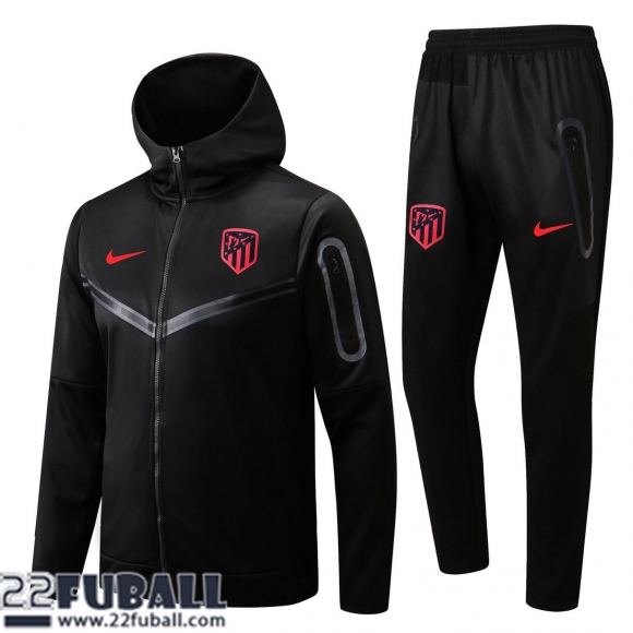 Sweatjacke - Kapuzen Atletico Madrid Schwarz Herren 22 23 JK427