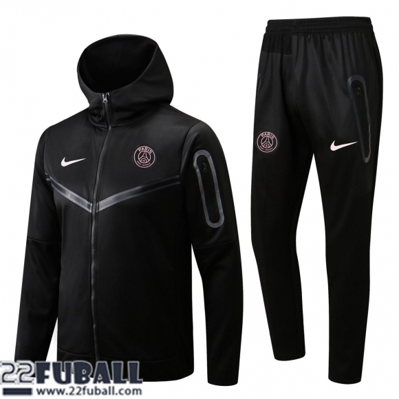 Sweatjacke - Kapuzen PSG Schwarz Herren 22 23 JK429