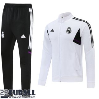 Sweatjacke Real Madrid Weiss Herren 22 23 JK444