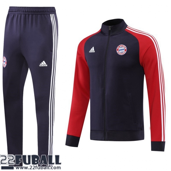 Sweatjacke Bayern Munchen blaues Rouge Herren 22 23 JK458