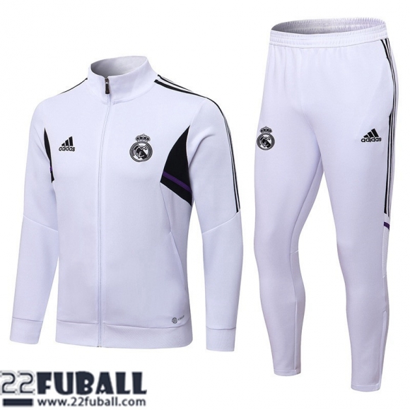 Sweatjacke Real Madrid Weiß Herren 22 23 JK499