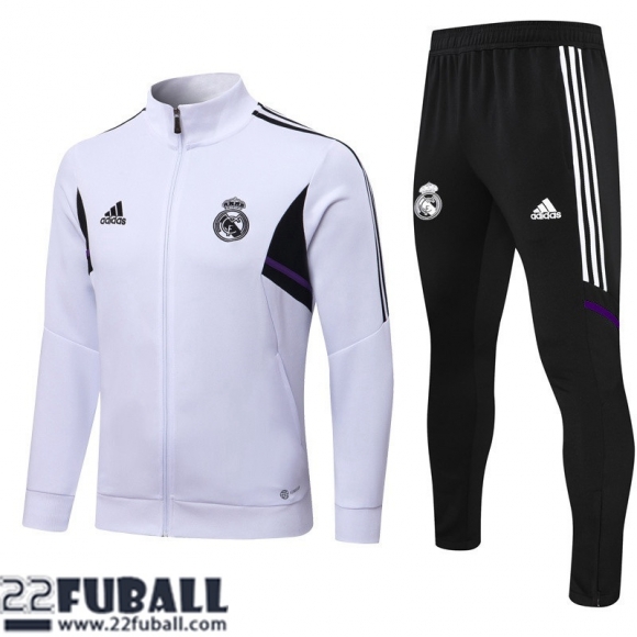 Sweatjacke Real Madrid Weiß Herren 22 23 JK502