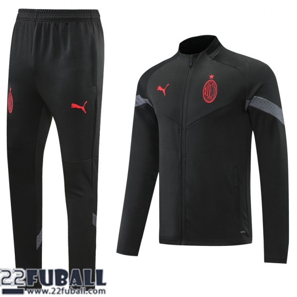 Sweatjacke AC Milan schwarz Herren 22 23 JK511