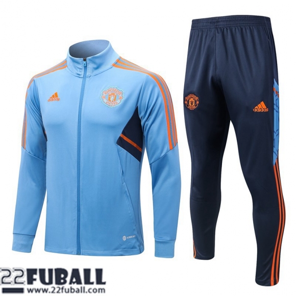 Sweatjacke Manchester United blau klar Herren 22 23 JK530